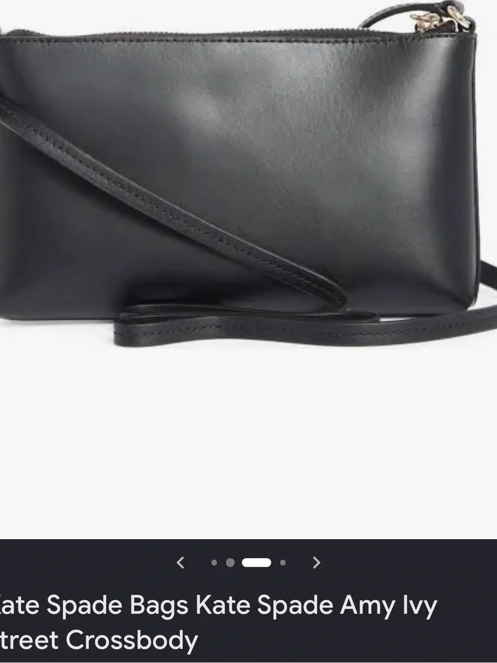 kate spade Black Leather Crossbody Bag